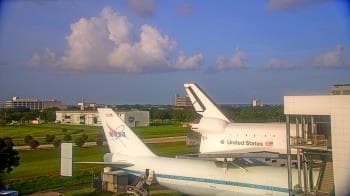 Weather camera view of Space Center Houston.