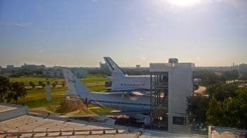 Weather camera view of Space Center Houston.
