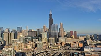 Weather camera view of UIC - University of Illinois Chicago.