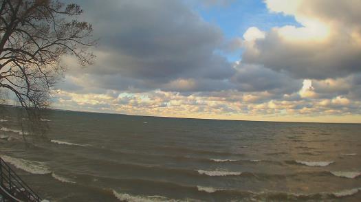 Weather camera view of Forest Lawn Beach.