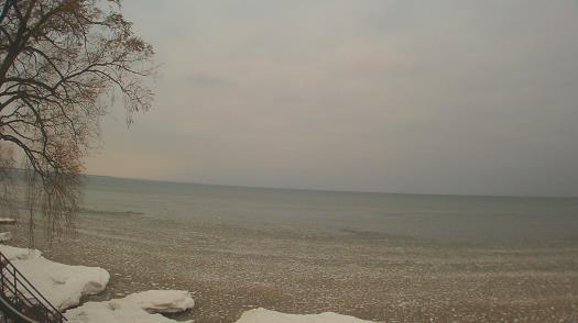 Weather camera view of Forest Lawn Beach.