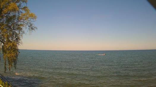 Weather camera view of Forest Lawn Beach.