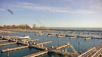 Weather camera view of Waukegan Harbor and Marina.