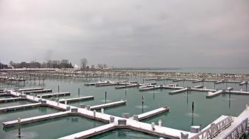 Weather camera view of Waukegan Harbor and Marina.