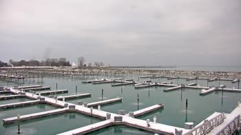 Weather camera view of Waukegan Harbor and Marina.