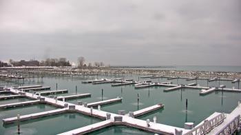 Weather camera view of Waukegan Harbor and Marina.