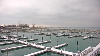 Weather camera view of Waukegan Harbor and Marina.