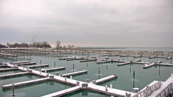 Weather camera view of Waukegan Harbor and Marina.