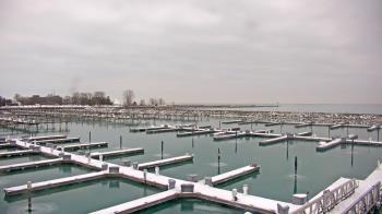 Weather camera view of Waukegan Harbor and Marina.