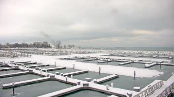 Weather camera view of Waukegan Harbor and Marina.