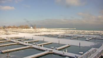 Weather camera view of Waukegan Harbor and Marina.
