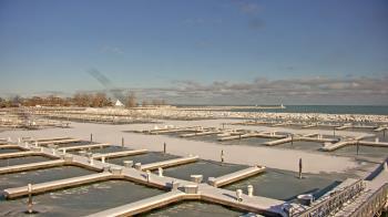 Weather camera view of Waukegan Harbor and Marina.