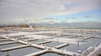 Weather camera view of Waukegan Harbor and Marina.