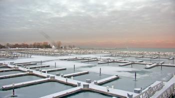 Weather camera view of Waukegan Harbor and Marina.