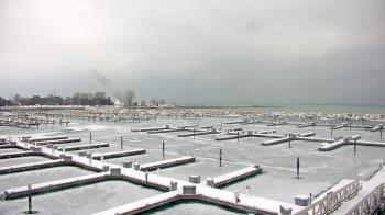 Weather camera view of Waukegan Harbor and Marina.