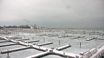 Weather camera view of Waukegan Harbor and Marina.