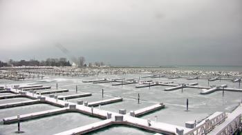 Weather camera view of Waukegan Harbor and Marina.