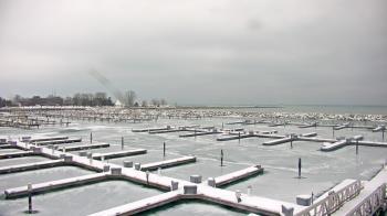 Weather camera view of Waukegan Harbor and Marina.
