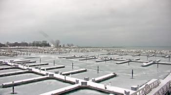 Weather camera view of Waukegan Harbor and Marina.