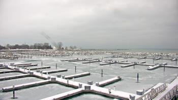 Weather camera view of Waukegan Harbor and Marina.