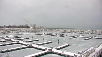 Weather camera view of Waukegan Harbor and Marina.