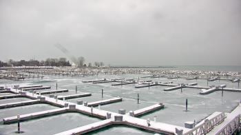 Weather camera view of Waukegan Harbor and Marina.