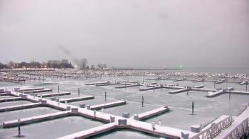 Weather camera view of Waukegan Harbor and Marina.