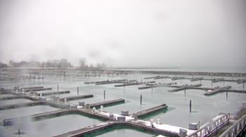 Weather camera view of Waukegan Harbor and Marina.