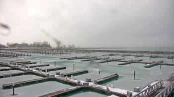 Weather camera view of Waukegan Harbor and Marina.
