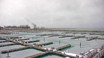 Weather camera view of Waukegan Harbor and Marina.