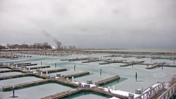 Weather camera view of Waukegan Harbor and Marina.
