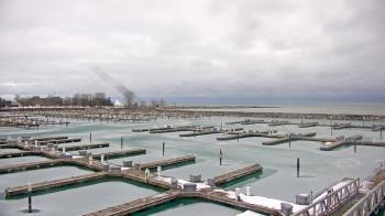 Weather camera view of Waukegan Harbor and Marina.