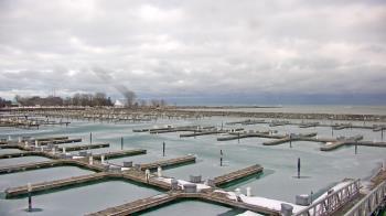 Weather camera view of Waukegan Harbor and Marina.