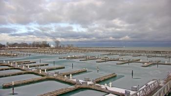 Weather camera view of Waukegan Harbor and Marina.