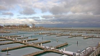 Weather camera view of Waukegan Harbor and Marina.