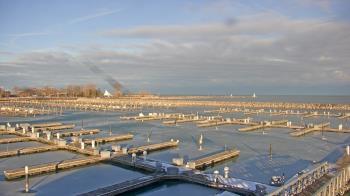 Weather camera view of Waukegan Harbor and Marina.