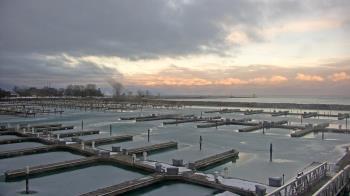 Weather camera view of Waukegan Harbor and Marina.