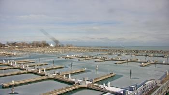 Weather camera view of Waukegan Harbor and Marina.