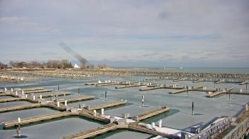 Weather camera view of Waukegan Harbor and Marina.