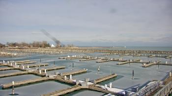 Weather camera view of Waukegan Harbor and Marina.