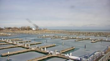Weather camera view of Waukegan Harbor and Marina.