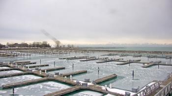 Weather camera view of Waukegan Harbor and Marina.