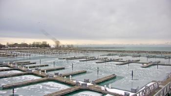 Weather camera view of Waukegan Harbor and Marina.