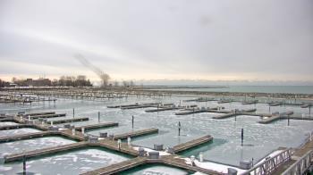 Weather camera view of Waukegan Harbor and Marina.
