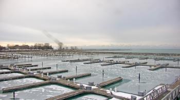 Weather camera view of Waukegan Harbor and Marina.