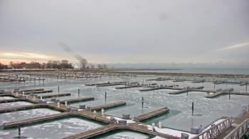 Weather camera view of Waukegan Harbor and Marina.