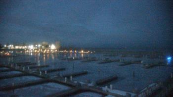 Weather camera view of Waukegan Harbor and Marina.