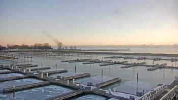 Weather camera view of Waukegan Harbor and Marina.
