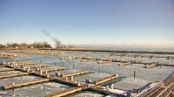 Weather camera view of Waukegan Harbor and Marina.