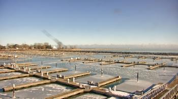 Weather camera view of Waukegan Harbor and Marina.
